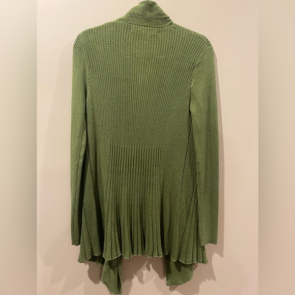 Max Studio Ribbed Cardigan - NWT - Medium - Green - Picture 5 of 6